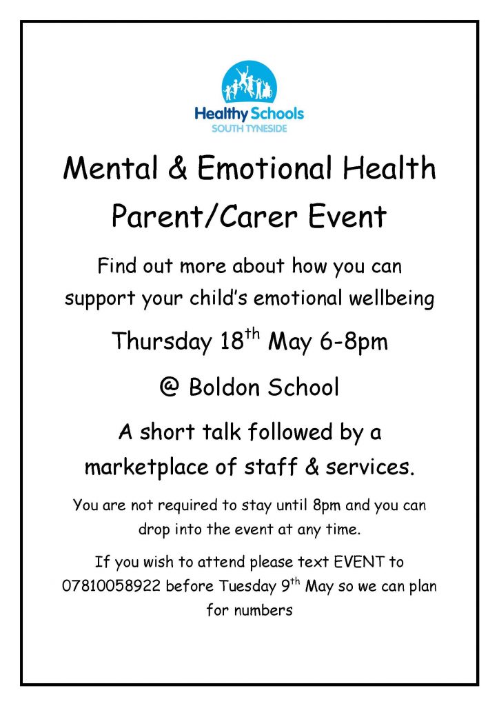 Mental Health Event for Parents 18th May